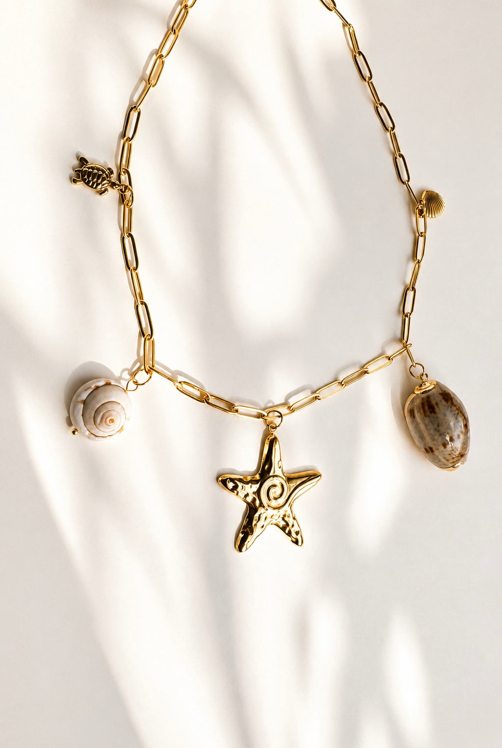 MAREA 18K Gold Plated Coastal Charm Necklace