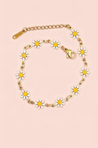 LINA PVD Gold Plated Floral Bracelet