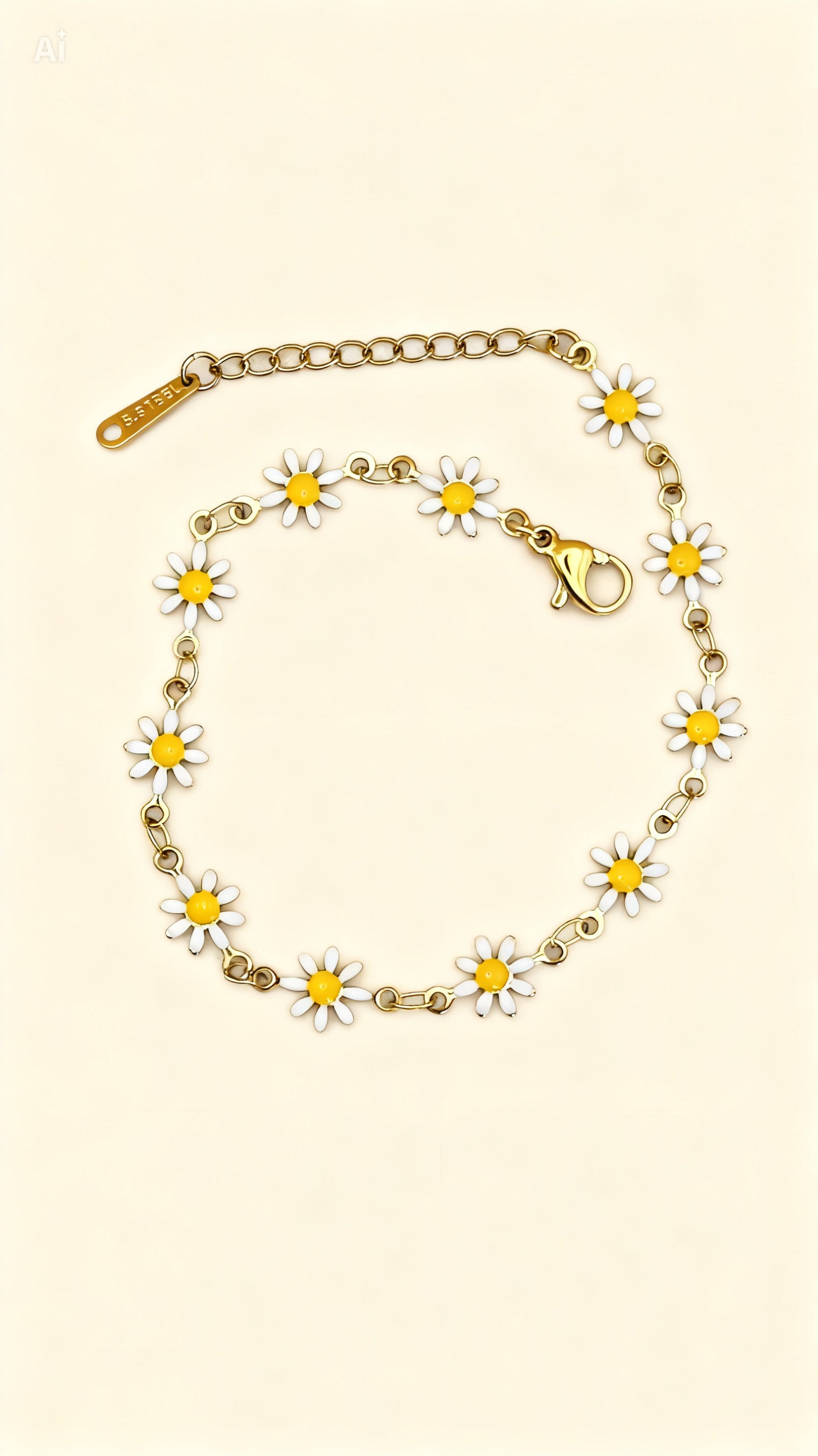 LINA PVD Gold Plated Floral Bracelet