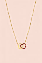 LUNA 18K Gold Plated Interlinked Heart Necklace