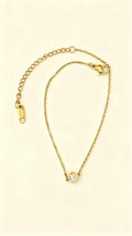 NORI 18K Gold Plated Crystal Anklet