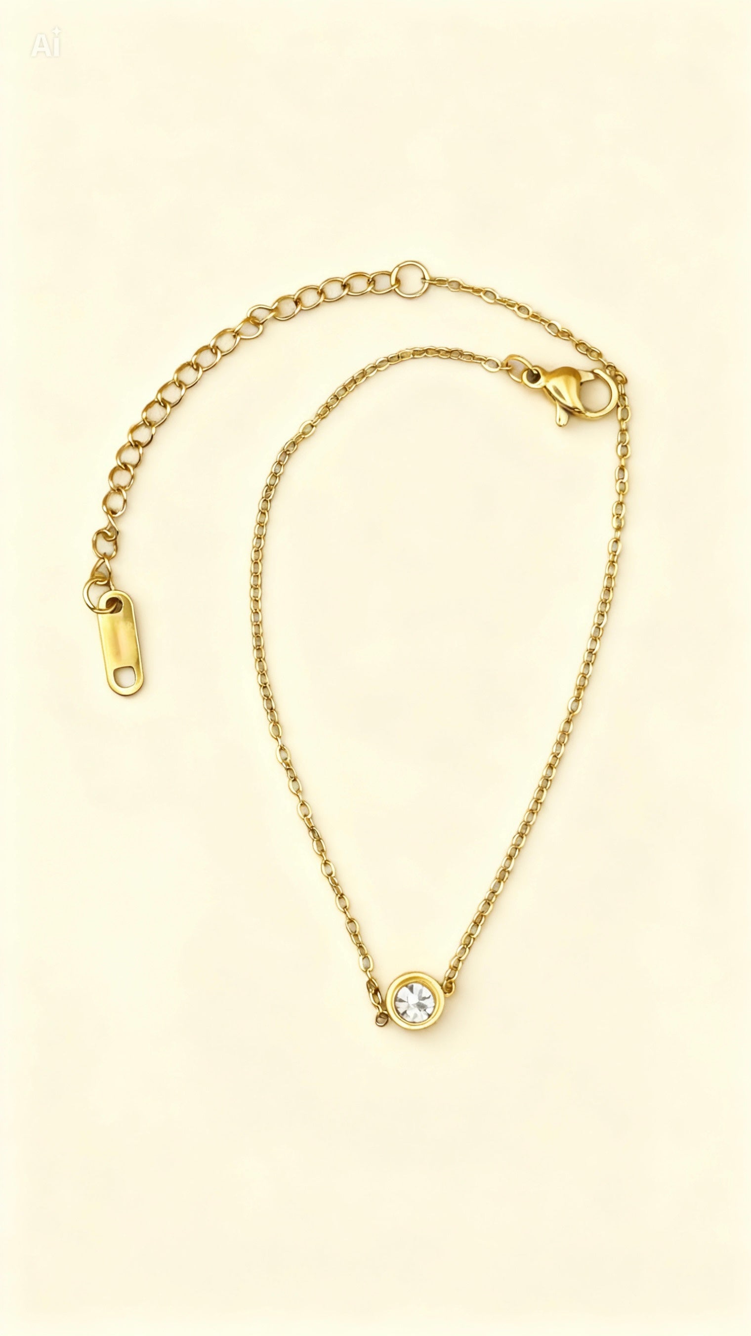 NORI 18K Gold Plated Crystal Anklet