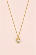 ELARA 18K Gold Plated Pearl Accent Necklace