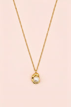 ELARA 18K Gold Plated Pearl Accent Necklace