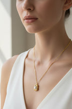 ELARA 18K Gold Plated Pearl Accent Necklace