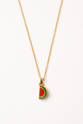 MILA 18K Gold Plated Watermelon Pendant Necklace