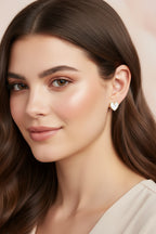 EVELYN 18K Gold Plated Heart Inlay Stud Earrings