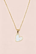 EVELYN 18K Gold Plated Heart Inlay Necklace