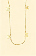 MAMA 18K Gold Plated Letter Chain Necklace