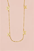 MAMA 18K Gold Plated Letter Chain Necklace