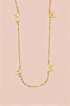 MAMA 18K Gold Plated Letter Chain Necklace