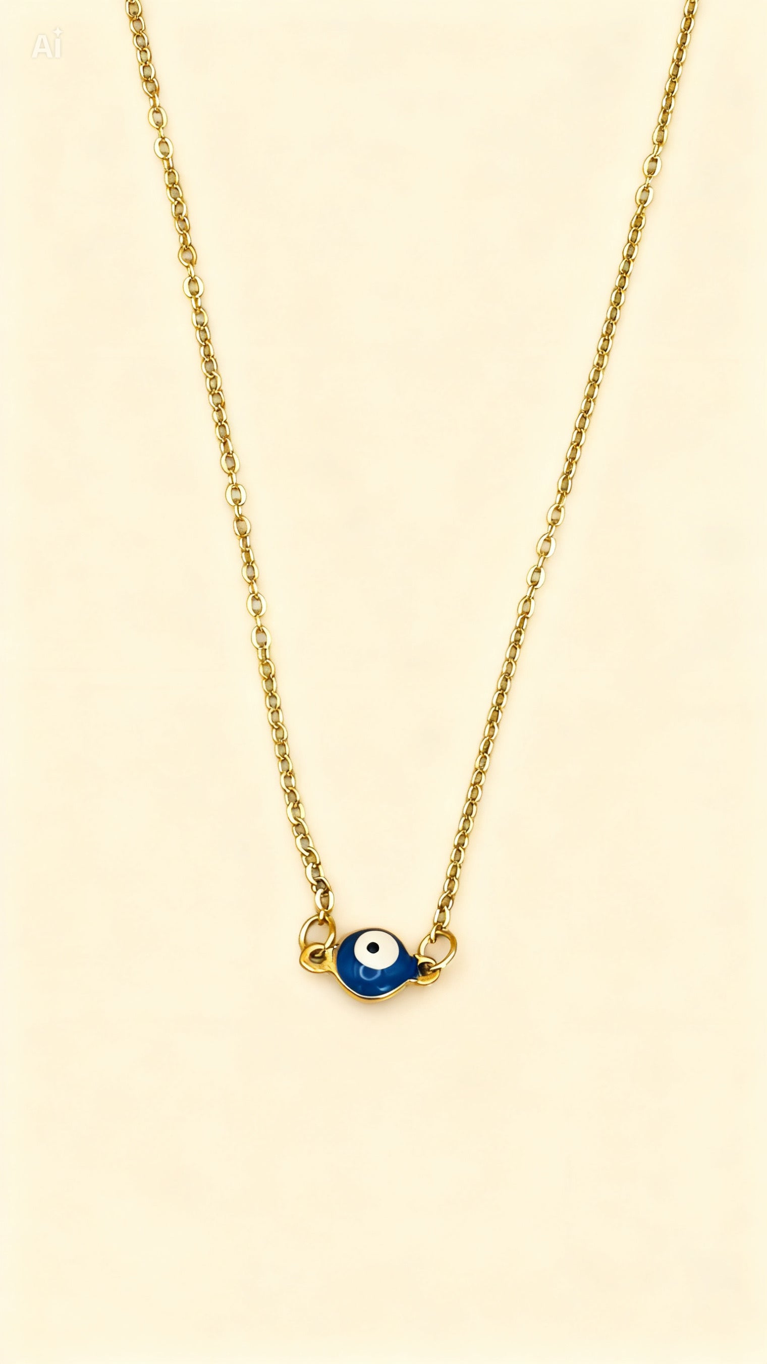 NAZAR 18K Gold Plated Evil Eye Chain Necklace