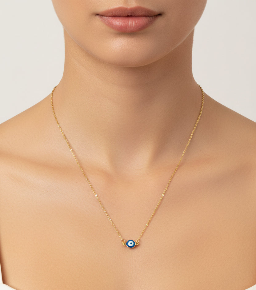 NAZAR 18K Gold Plated Evil Eye Chain Necklace