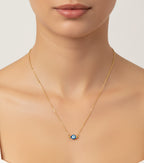 NAZAR 18K Gold Plated Evil Eye Chain Necklace