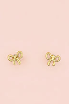 ELLA 18K Gold Plated Bow Earrings
