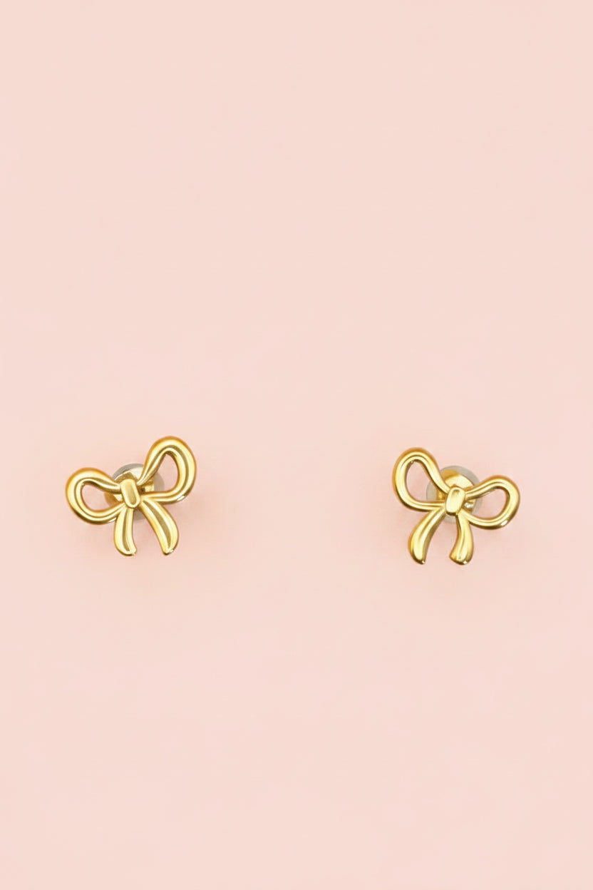 ELLA 18K Gold Plated Bow Earrings