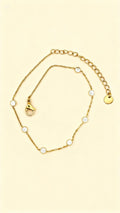 VAYA 18K Gold Plated Zircon Chain Anklet