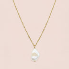 AURELIA 18K Gold Plated Freshwater Pearl Drop Necklace