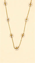LUNARIA 18K Gold Plated Pearl Cluster Chain Necklace