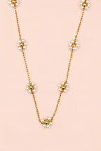 LUNARIA 18K Gold Plated Pearl Cluster Chain Necklace