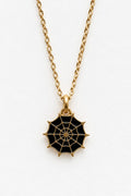 Midnight Spiderweb Halloween Necklace