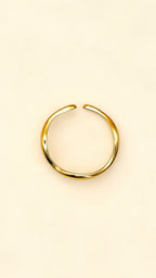 ARIA 18K Gold Plated Organic Wave Open Ring
