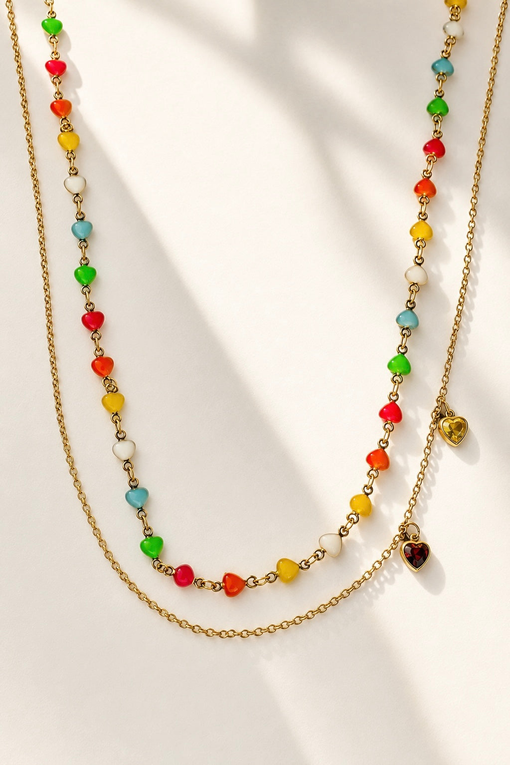 HEART POP 18K Gold Plated Layered Heart Necklace