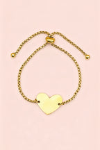 SOREL 18K Gold Plated Heart Slider Chain Bracelet