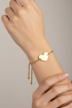 SOREL 18K Gold Plated Heart Slider Chain Bracelet