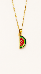 MILA 18K Gold Plated Watermelon Pendant Necklace