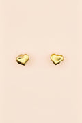 AMOUR 18K Gold Plated Heart Stud Earrings