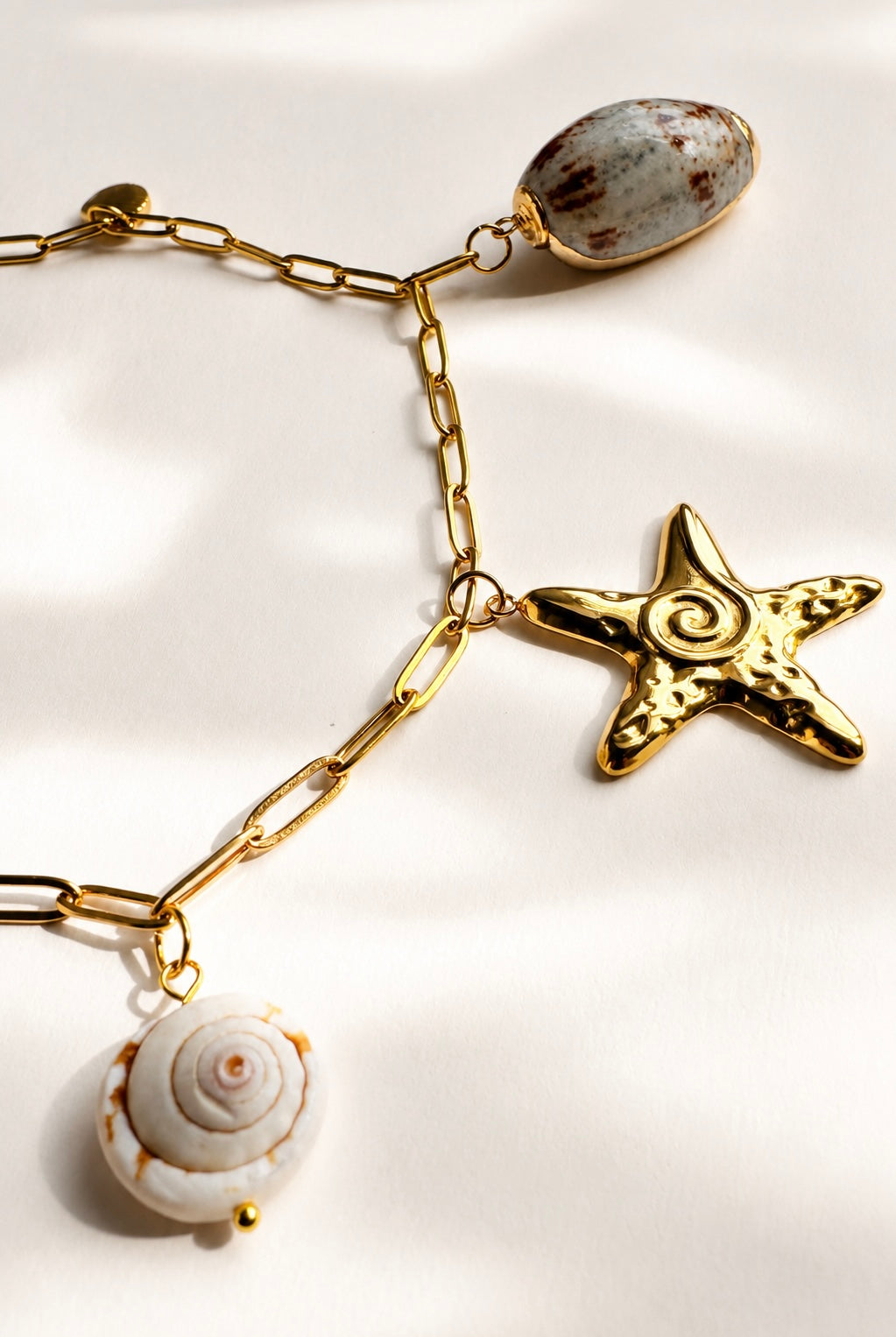 MAREA 18K Gold Plated Coastal Charm Necklace