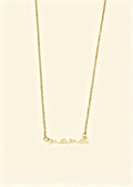 Mama 18K Gold Plated Script Necklace