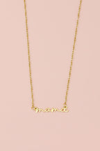 Mama 18K Gold Plated Script Necklace