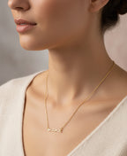 Mama 18K Gold Plated Script Necklace