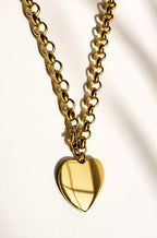 VIENNE 18K Gold Plated Reversible Heart Necklace