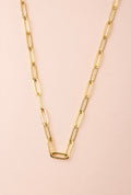 ELLA 18K Gold Plated Paperclip Chain Necklace