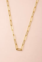 ELLA 18K Gold Plated Paperclip Chain Necklace