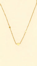 AVA 18K Gold Plated Mini Heart Station Necklace