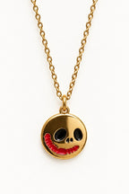 Spooky Smiley Skull Halloween Necklace