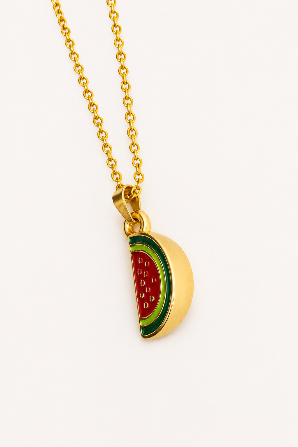 MILA 18K Gold Plated Watermelon Pendant Necklace