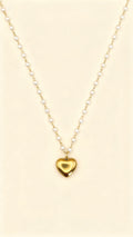 ELISE 18K Gold Plated Pearl Chain Heart Necklace
