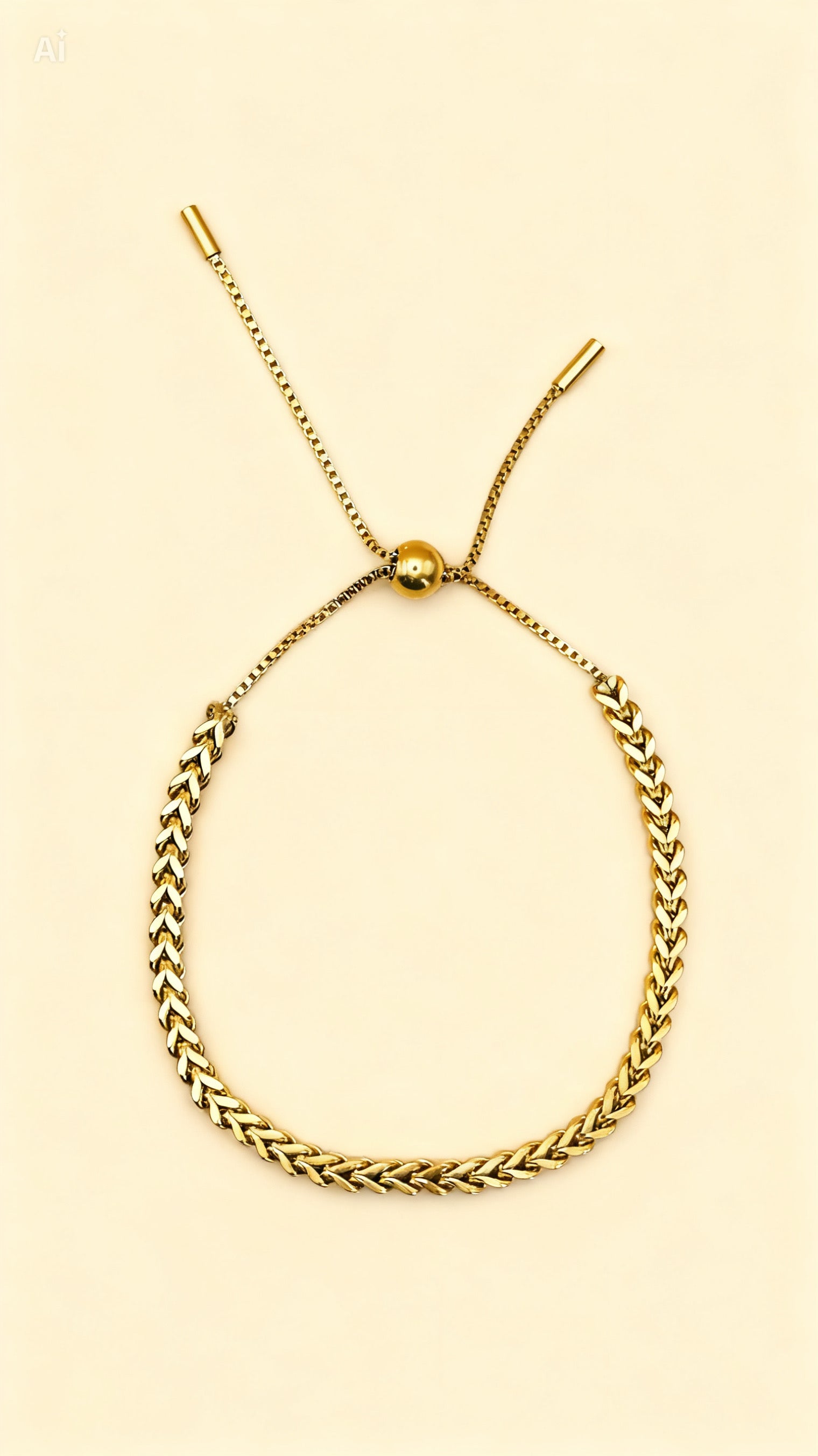MIRA 18K Gold Plated Adjustable Chain Bracelet