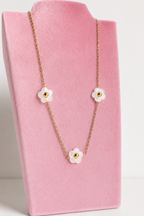 IVORA 18K Gold Plated Flower Necklace