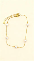 KORA 18K Gold Plated Beaded Chain Anklet