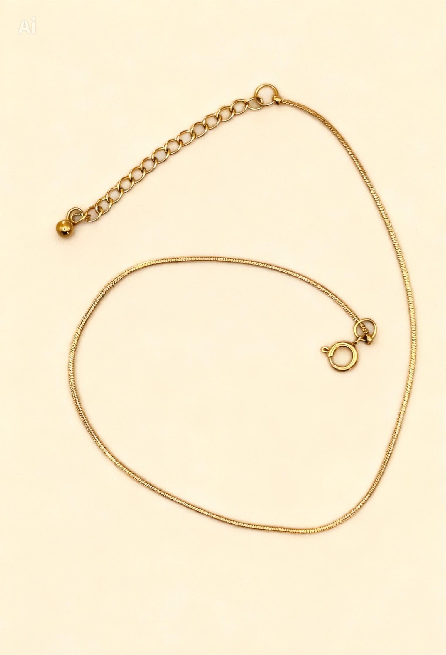 ZIVA 18K Gold Plated Chain Anklet