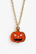 Spooky Jack-O'-Lantern Halloween Necklace