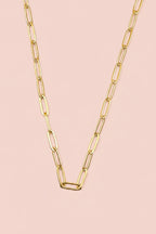 ELLA 18K Gold Plated Paperclip Chain Necklace