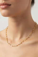 ELLA 18K Gold Plated Paperclip Chain Necklace