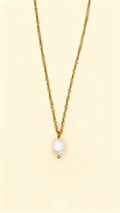 SEREN 18K Gold Plated Freshwater Pearl Pendant Necklace